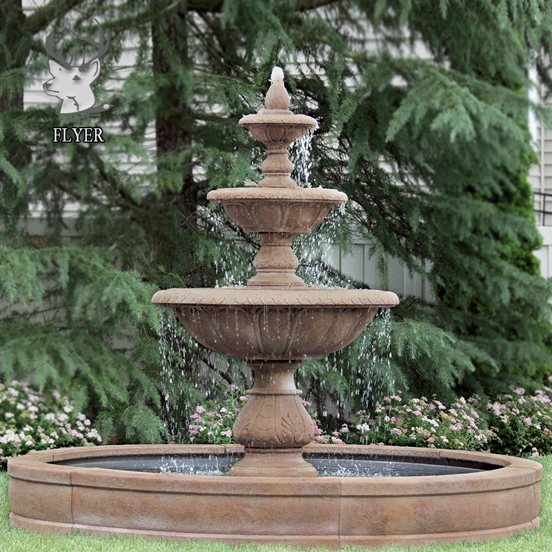 Outdoor Carving Naked Lady Large Garden Water Fountain Of Antique Stone ...