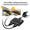 Super Mini 4K 60Hz 1 in 2 Out 1x2 HDMI Splitter Support HDCP2.2 3D 2160P 1080P HDR ARC
