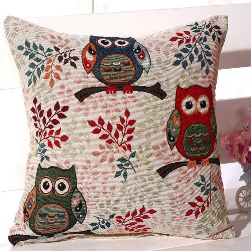 Cotton Embroidery Wholesale Night Owl Cushion Covers Buy Night