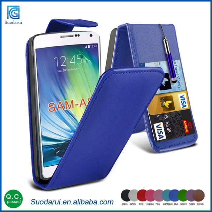 New coming mic color cell phone leather cases for Samsung Galaxy A8