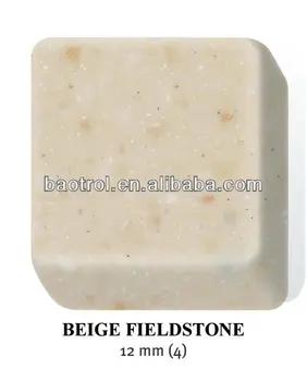 Hottest Sale Acrylic Solid Surface Beige Fieldstone Sheets 12mm