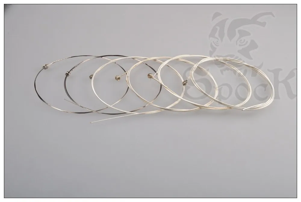 Carbon Steel 6 Strings Silver Plated Ballend Acoustic Guitar Strings