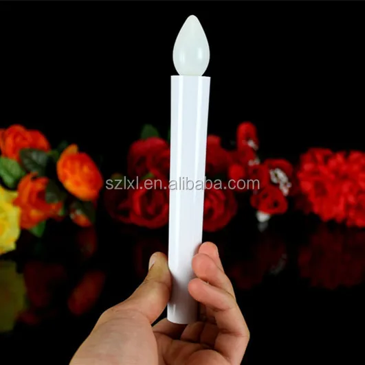Led Flameless Taper Candles For Church Or Dinner / Led Battery Operated Candle Stick Buy Taper