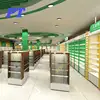 Retail Gondola Mdf Pharmacy Furniture Shelf Wooden Pharmacy Display Rack