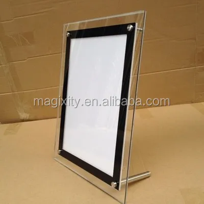 led crystal light box dining cold drinks snack tea shop bar table table glowing dishes ordering price list