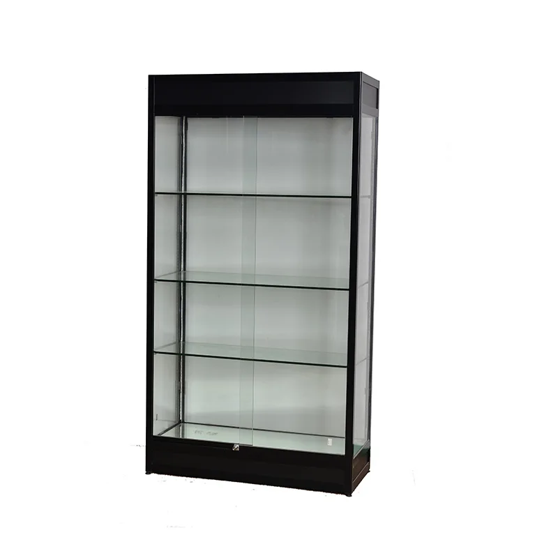 Lockable Glass Display Cabinet Used Display Cabinet With Tempered