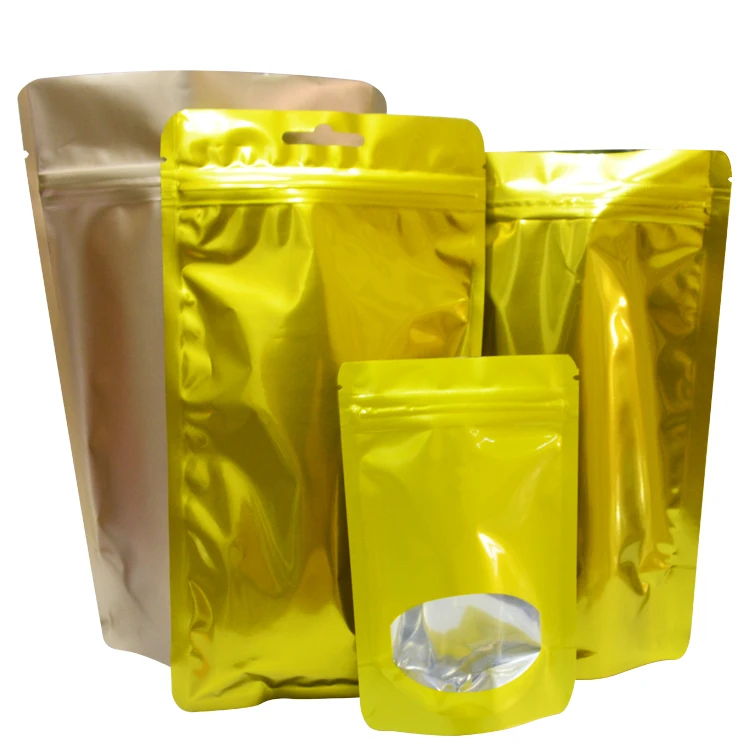 Download Gold Gift Premium Metallic Aluminum Foil Plastic Seal Zipper Packaging Open Top Mylar Stand Up Pouch Bags Buy Clear Mylar Bags Gold Mylar Bags Gold Aluminum Foil Bag Product On Alibaba Com