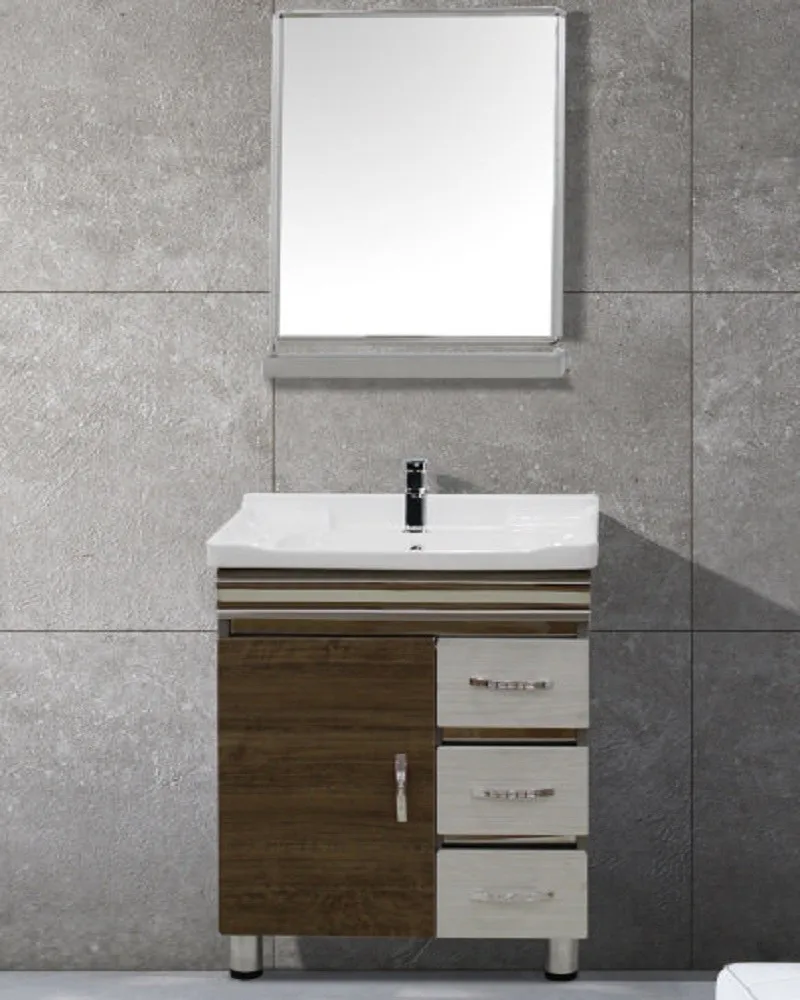 India Hot Sale 24inches Simple Design Stainless Steel Bathroom Cabinet Vanity With One Door