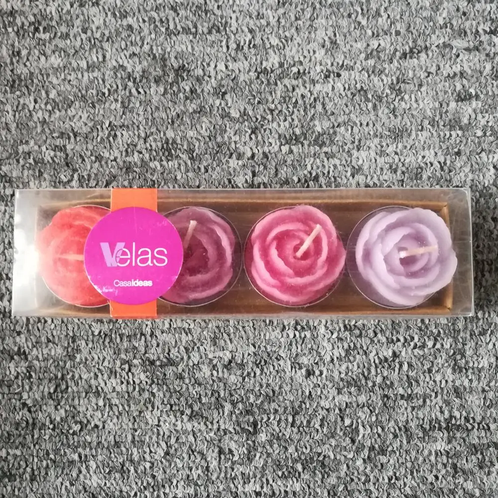 Flower shaped decorative scented mini tealight candles factory