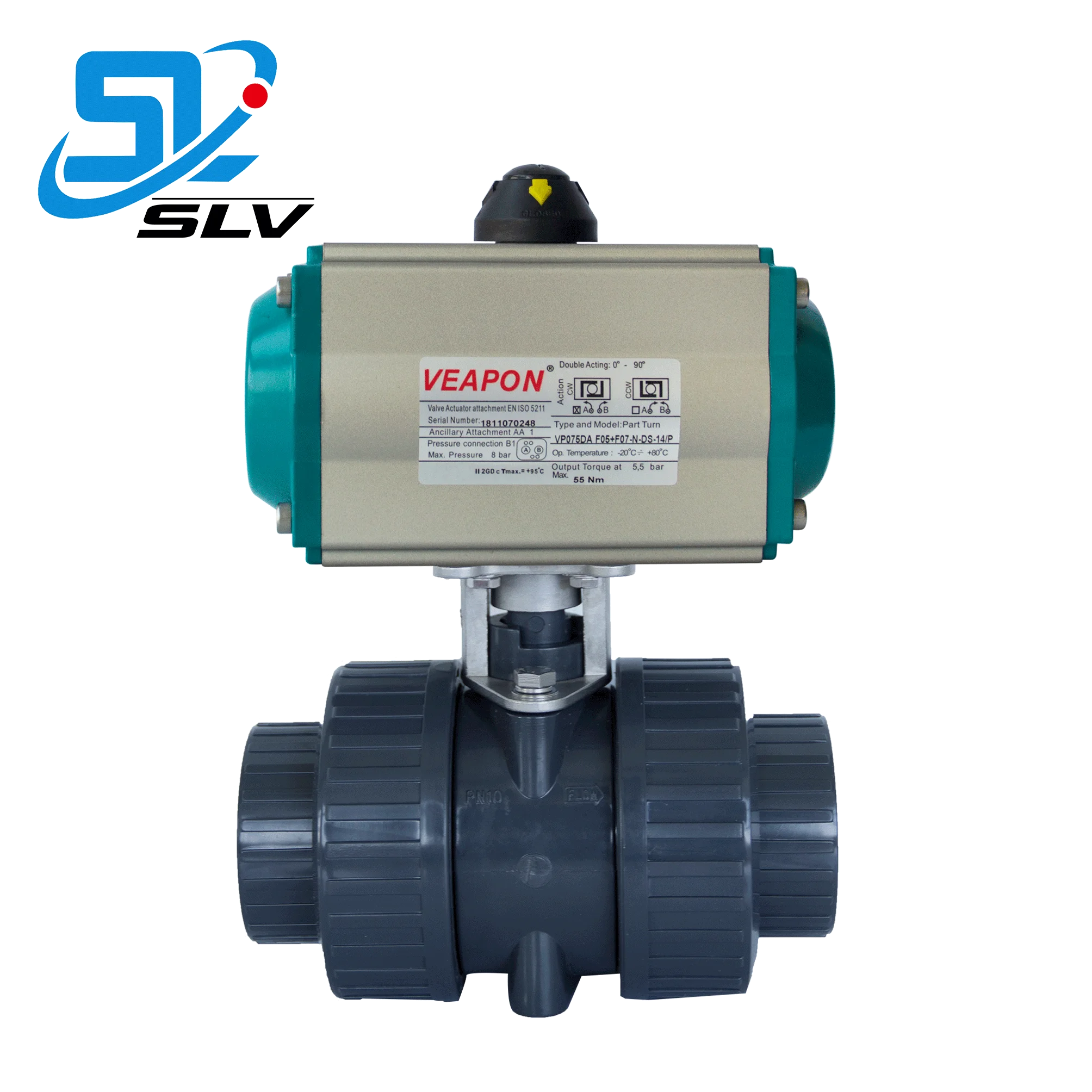 1\" 2\" 3\" 4\" Pneumatic Pvc Cpvc Upvc Pvdf Pp Pph True Union Ball Valve ...