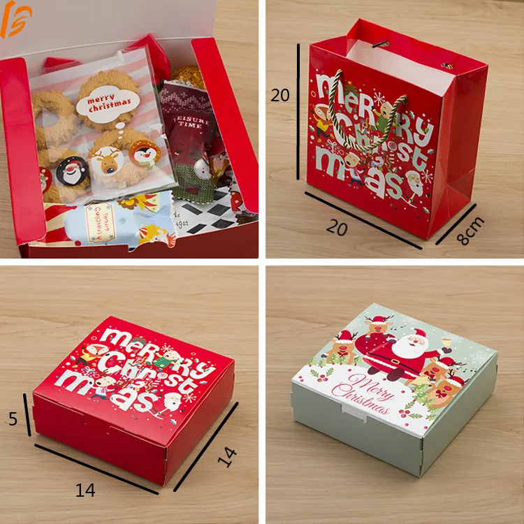 Pastry Biscuits Bakery Paper Packaging Christmas Gift Box And Bag - Buy ...