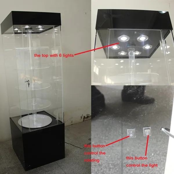 Factory Custom 5 Tier Lighted Rotating Cell Phone Accessories Display Rack Acrylic Mobile Shop Factory Custom 5 Tier Lighted Rotating Cell Phone Accessories Display Rack Acrylic Mobile Shop