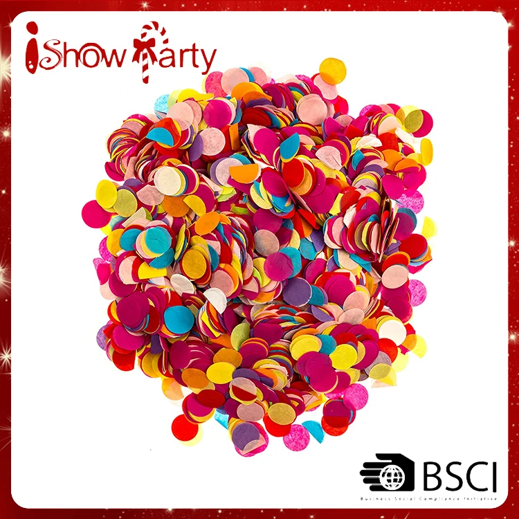 Biodegradable Paper Confetti Multi Colored Round Circle Confetti 7