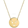 Expression Series 18K real pure gold necklace for women