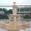 Outdoor Marble Water Fountain With Lion Sculptures