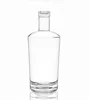 Custom 750ml flint/clear wine glass bottle with cork