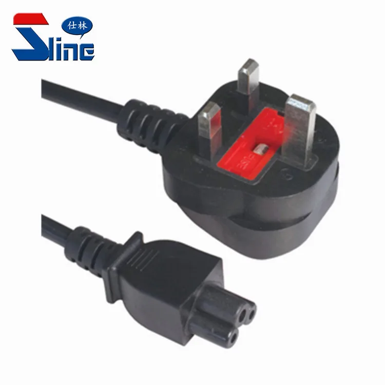 Uk Bs1363 Fused Power Cord Plug To Iec 320 C5 Female Cloverleaf Mains