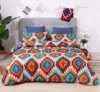 Quilt and pillows- Luxury microfiber comforter set - patchwork duvet cover- sheet set in bedding packaging