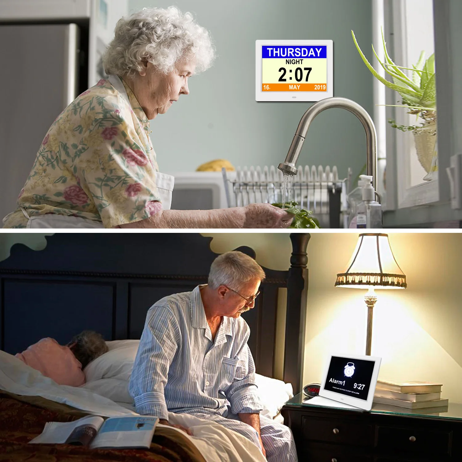 Smart Clock For Alzheimer's Disease 8inch Digital Clock For Medication