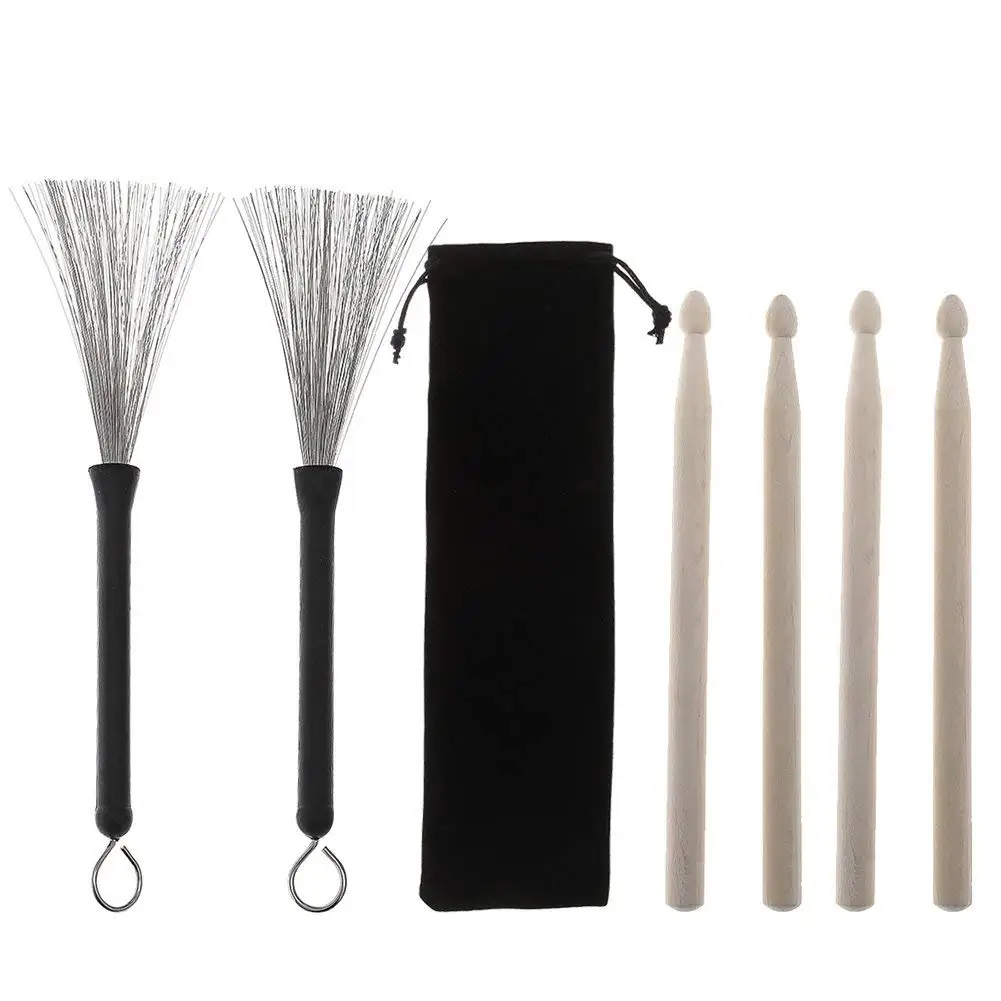 Stagg SBRU20-WM Telescopic wire brushes with Wood handle DRUM STICKS