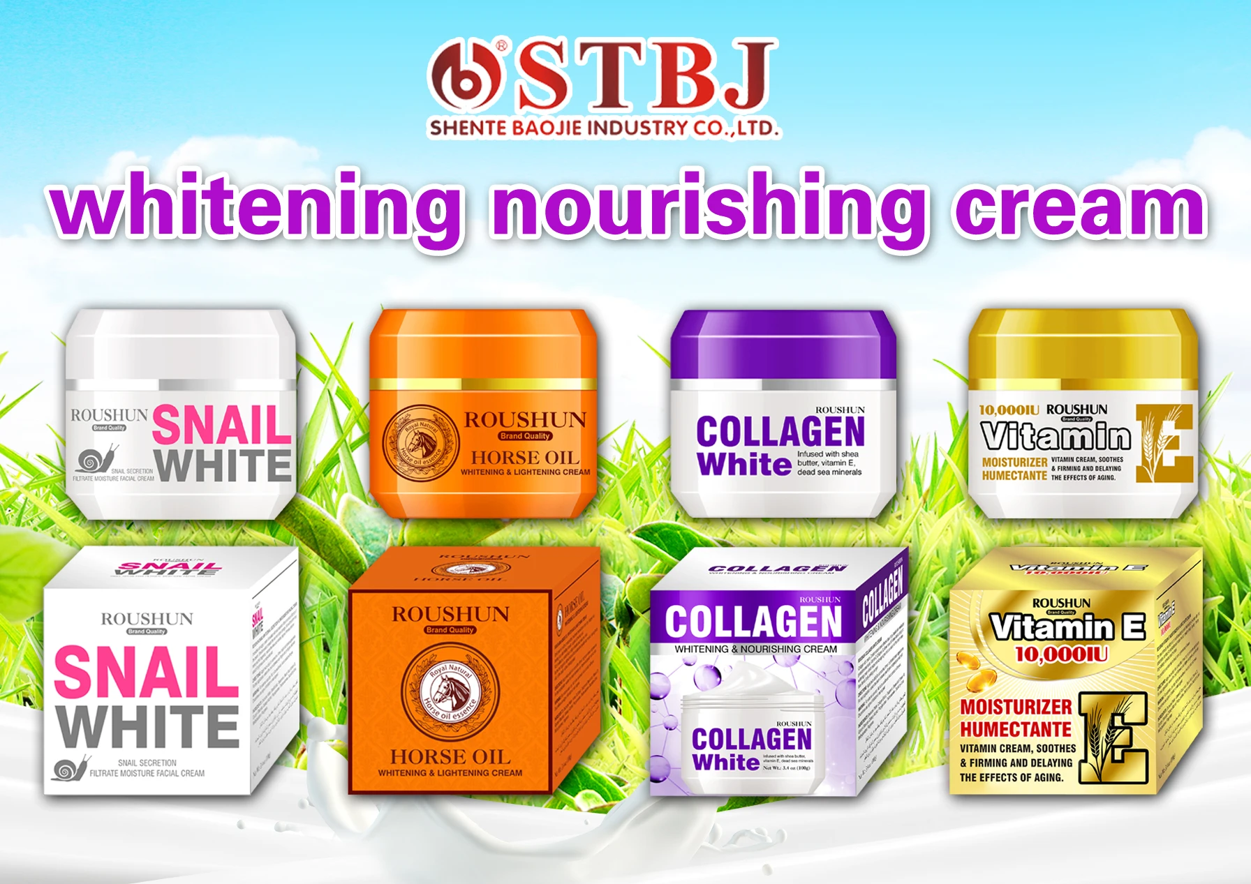 roushun regenerate snail cream renew moisture restore face cream