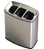 stainless steel recycling bin 3 compartments