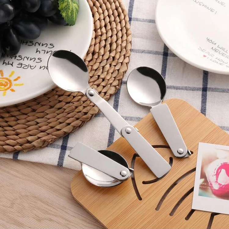Travel Stainless Steel Foldable Spoon Buy Foldable Spoon,Stainless