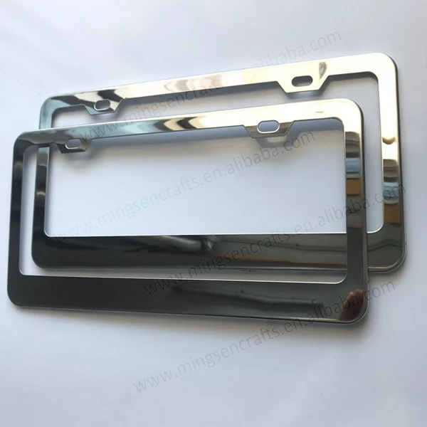 Custom Logo Raised Logo Chrome Painted Auto Plate Holder License Plate