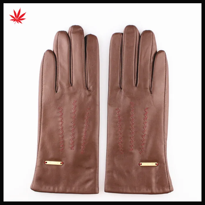 2016 Lady's fashion leather gloves nappa sheepskin leather gloves