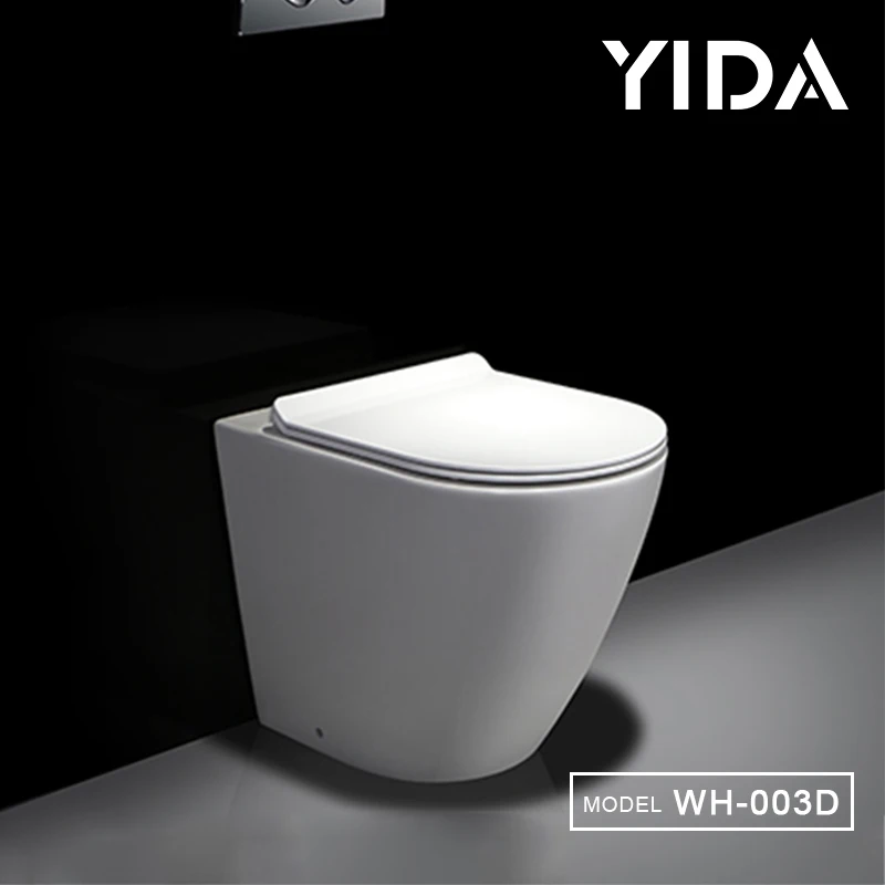 New Design floor mounted wall hung rimless toilet Europea wc toilet in lavatory