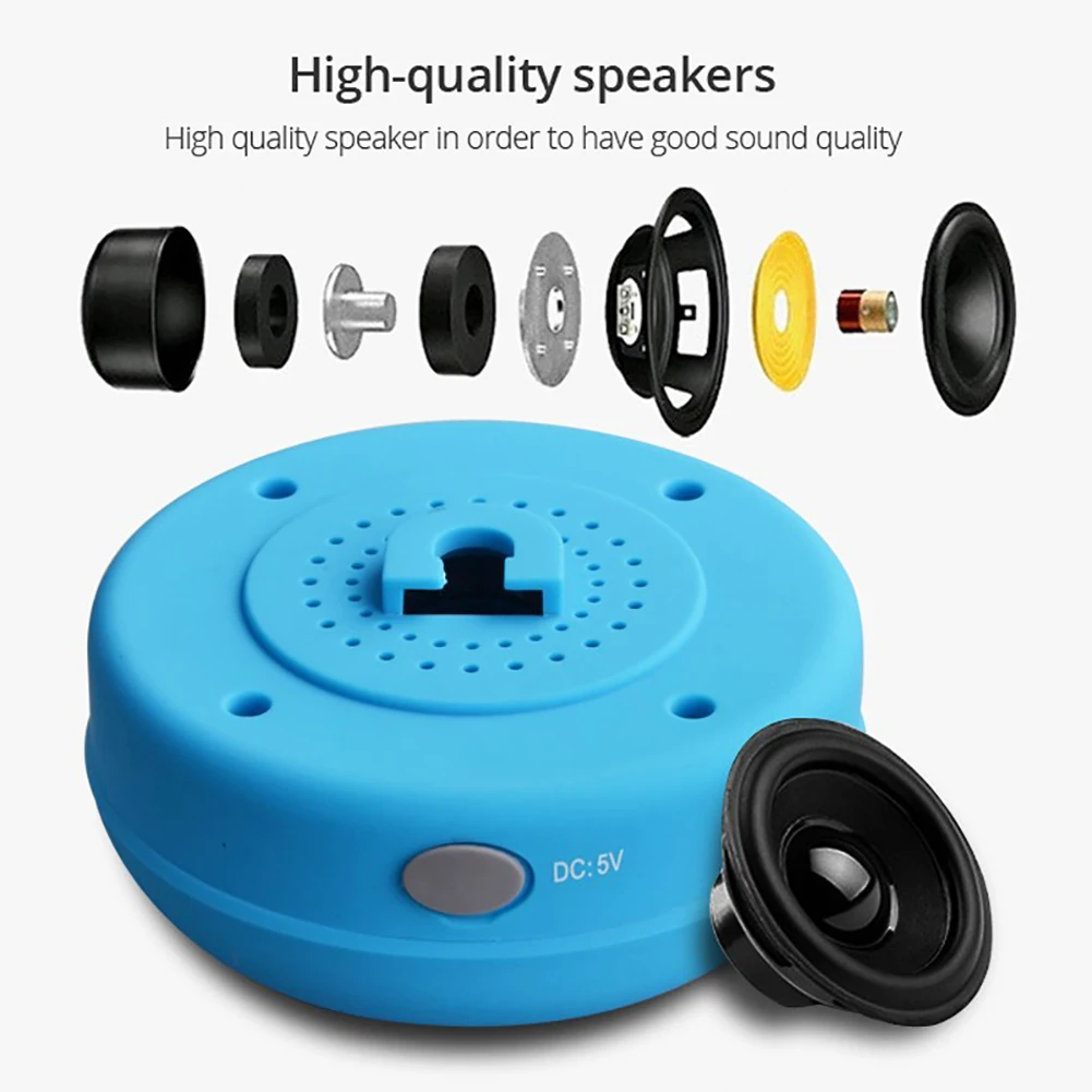 Mini Wireless Bluetooth Speaker Hands Free Waterproof Car Bathroom Office Beach Stereo Subwoofer Music Loudspeaker With Suction - ANKUX.COM