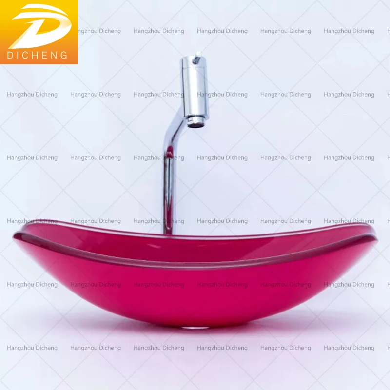 Pink Colored Glass Wash Basin Home Used Cheap Hangzhou Modern Bathroom Portable Sink Buy Portable Sink Modern Portable Sink Bathroom Portable Sink
