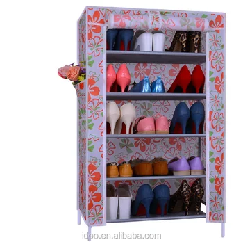 5 Tier Non Woven Fabric Shoe Rack With Dust Proof Cover Mobile Shelving Rack Buy Covered Plastic Shoe Rack Mobile Shelving Rack Shoe Rack With Dust Proof Cover Product On Alibaba Com