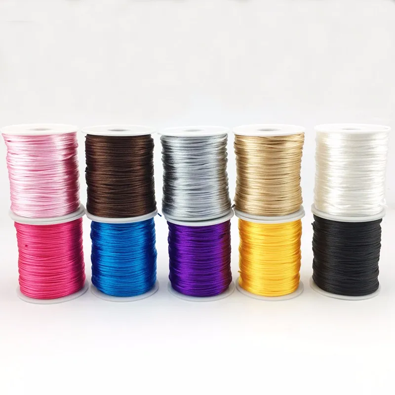 75M Satin Silk Cord Rolls for DIY Baby Teething Necklace, View Satin ...