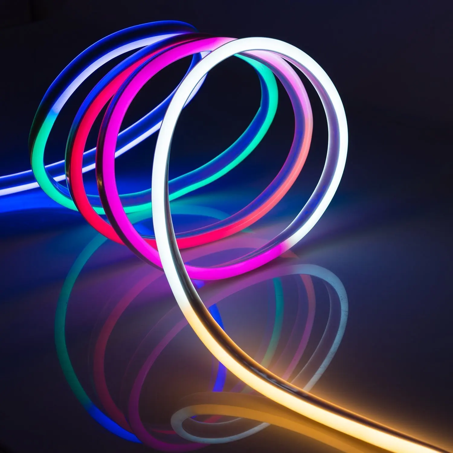 Single Color/rgb Led Flexible Neon Tube Strip Lights 24vdc Buy Led