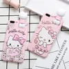 carton silicone phone case cute soft pink hello kitty carton girl mobile phone silicone case for phone 6 7 8