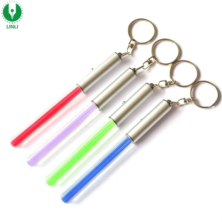 Custom Logo Acrylic Metal Color Changing Mini Led Glow Light Flashlight