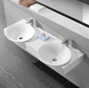 Best Quality Bathroom Sink Double Bowl Countertop Wash Basins