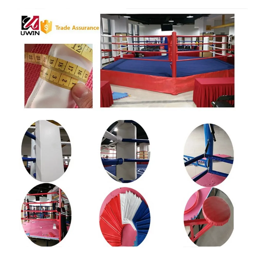 Uwin Free Standing Floor Boxing Ring Used Floor Mounted Boxing