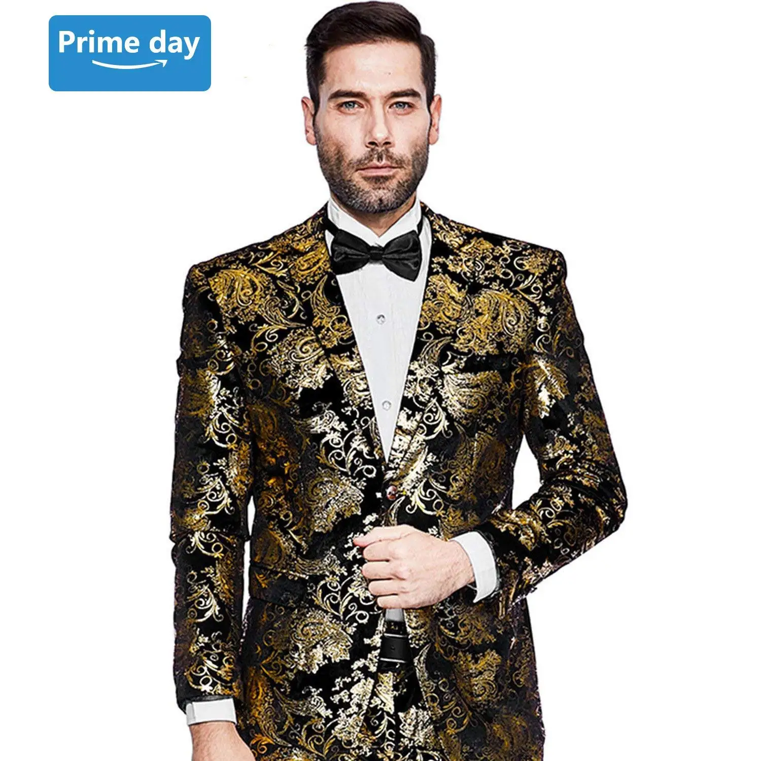 Fensajomon Mens Business Casual Lapel Two Buttons Slim Fit Wedding Blazer Jacket Prom Tuxedo