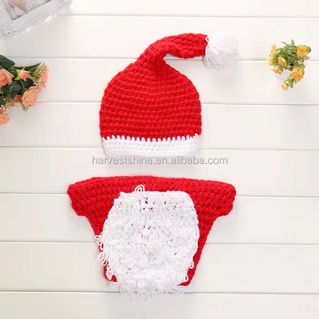 Newborn Baby Christmas Outfitcute Baby Bloomer With Hatscrochet