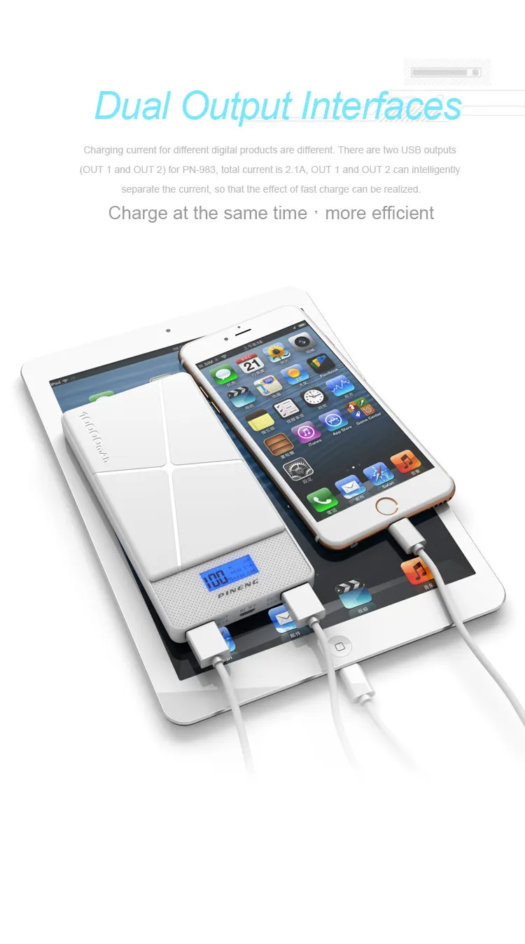 Pineng original factory full capacity 10000mAh power bank for cell phone - ANKUX.COM