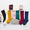 Spring Autumn Winter Fashion Baby Cotton Long Socks Kids Boys Girls Solid color 1-10 years old Solid Color Cotton kids Socks
