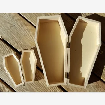 Decorative Unfinished Wood Coffin Box For Halloween Parties Buy
