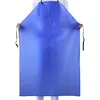 Heavy duty washable Womens black white butcher PVC apron waterproof with sleeves, chemical clear kitchen plastic apron