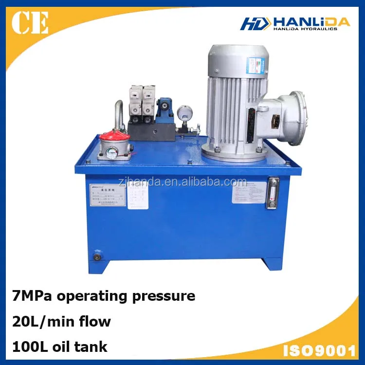 Hanlida 100l Oil Tank 1140v 4kw Motor Explosion Proof Hydraulic Power ...