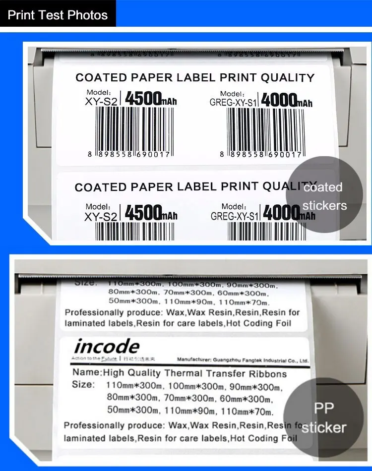 TTO thermal transfer printer ribbons TTR