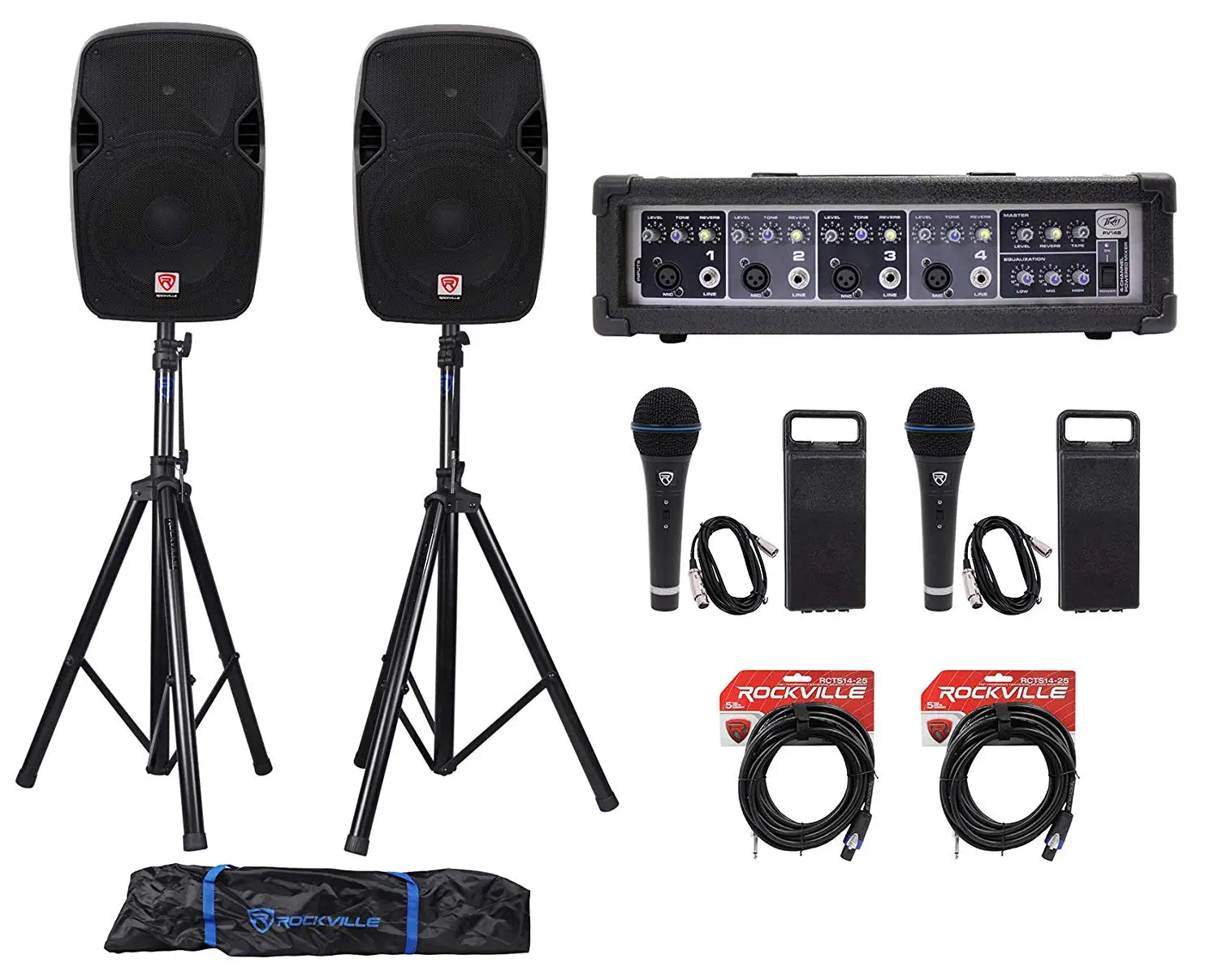 Buy Peavey PVi4B PVi 4B 100 Watt 4 Channel Powered Mixer with 4 XLR Mic