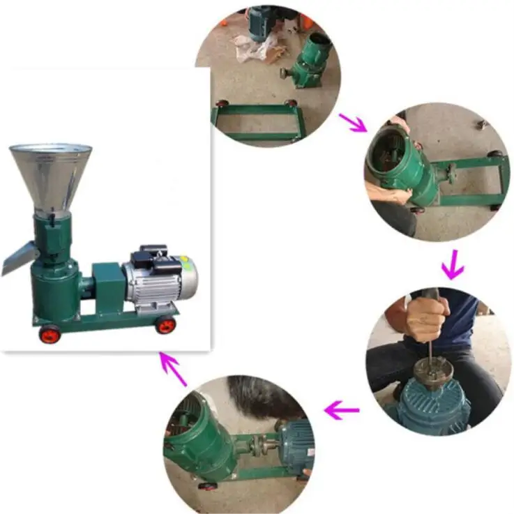 Small Flat Die Pellet Machine Of Animal Feed Organic Fertilizer