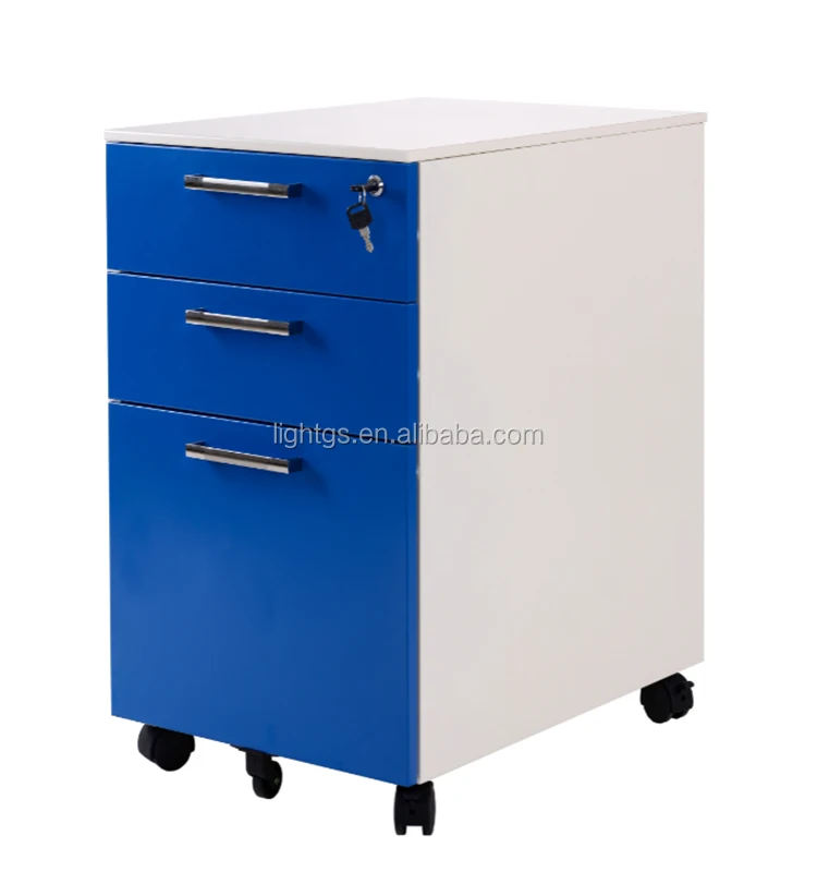 3 Drawer metal Mobile Pedestal Movable For Office Use mobile Movable